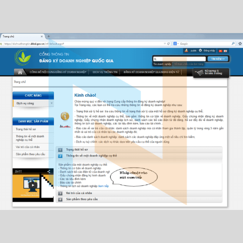 Hướng dẫn tìm kiếm thông tin doanh nghiệp trên cổng thông tin đăng ký doanh nghiệp Quốc Gia